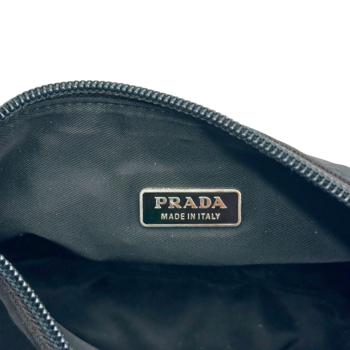 Prada Black Nylon Mini Pochette Bag