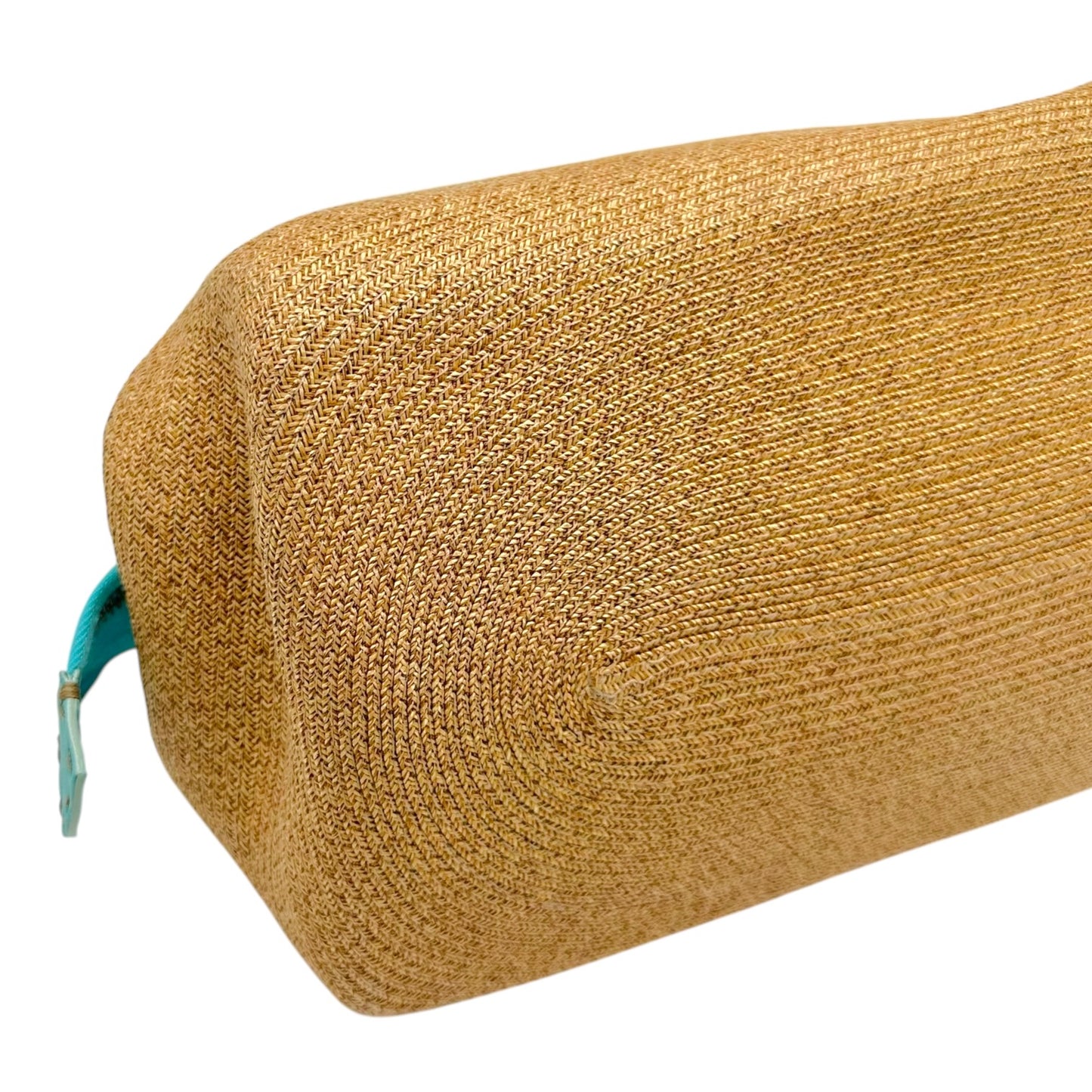 Fendi Selleria Raffia & Turquoise Leather Trim Doctors Bag