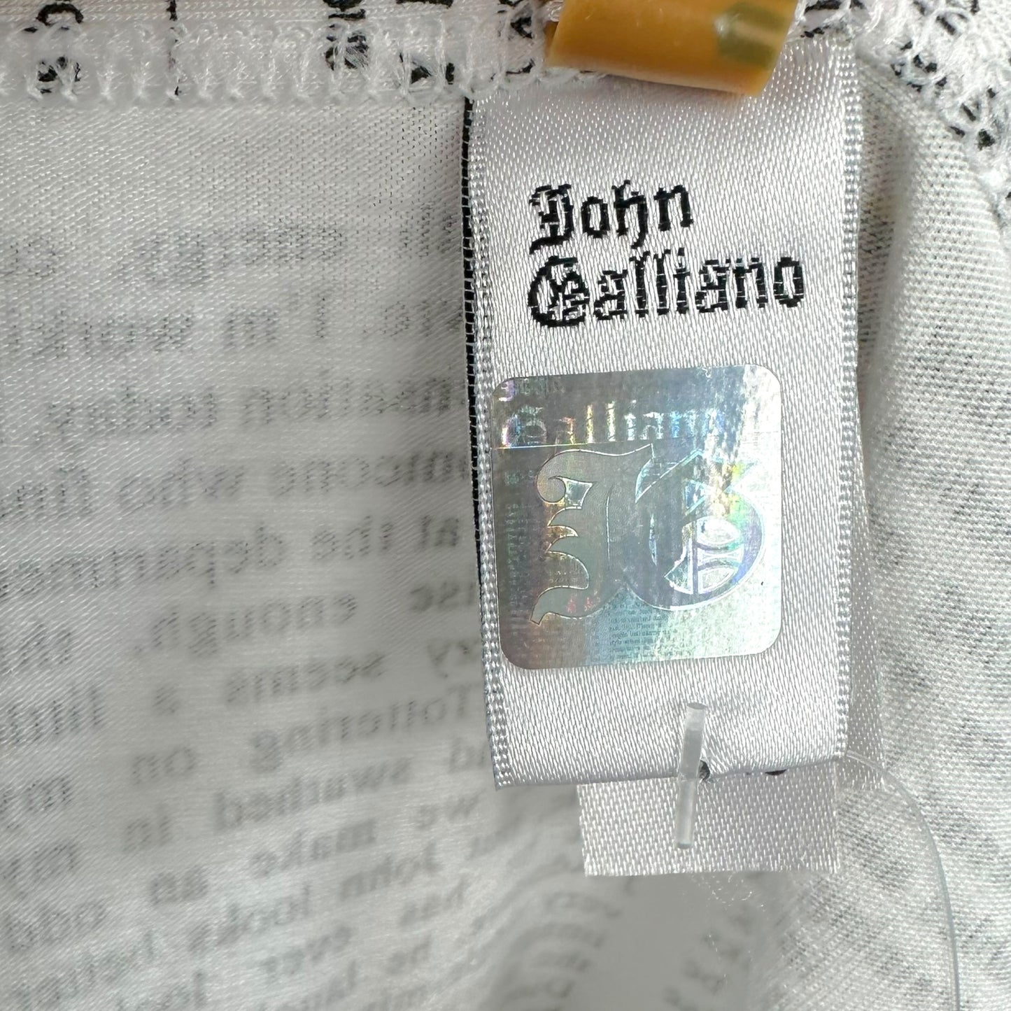 John Galliano White & Black Gazette Newsprint Longsleeve T-Shirt