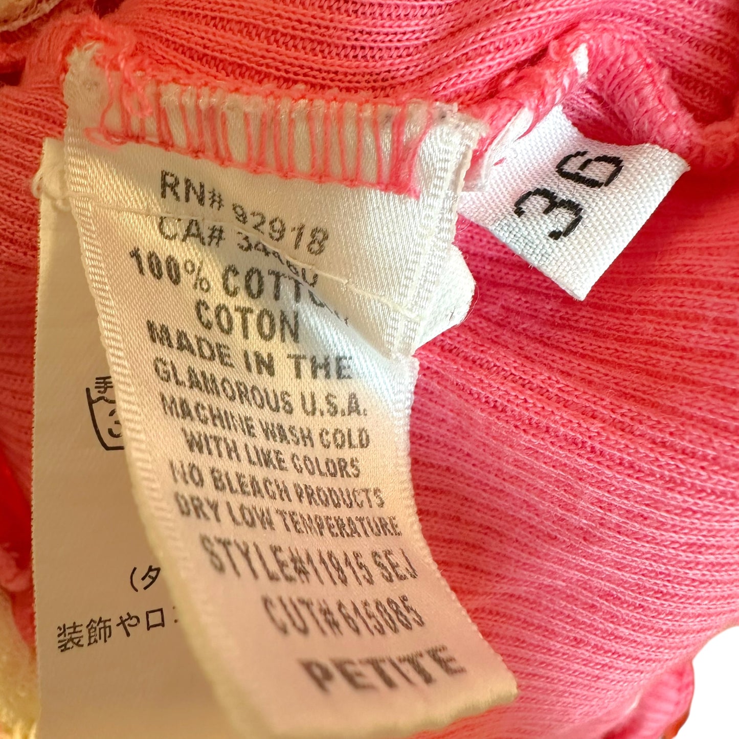 Juicy Couture Hot Pink Lace Trim Logo Tank