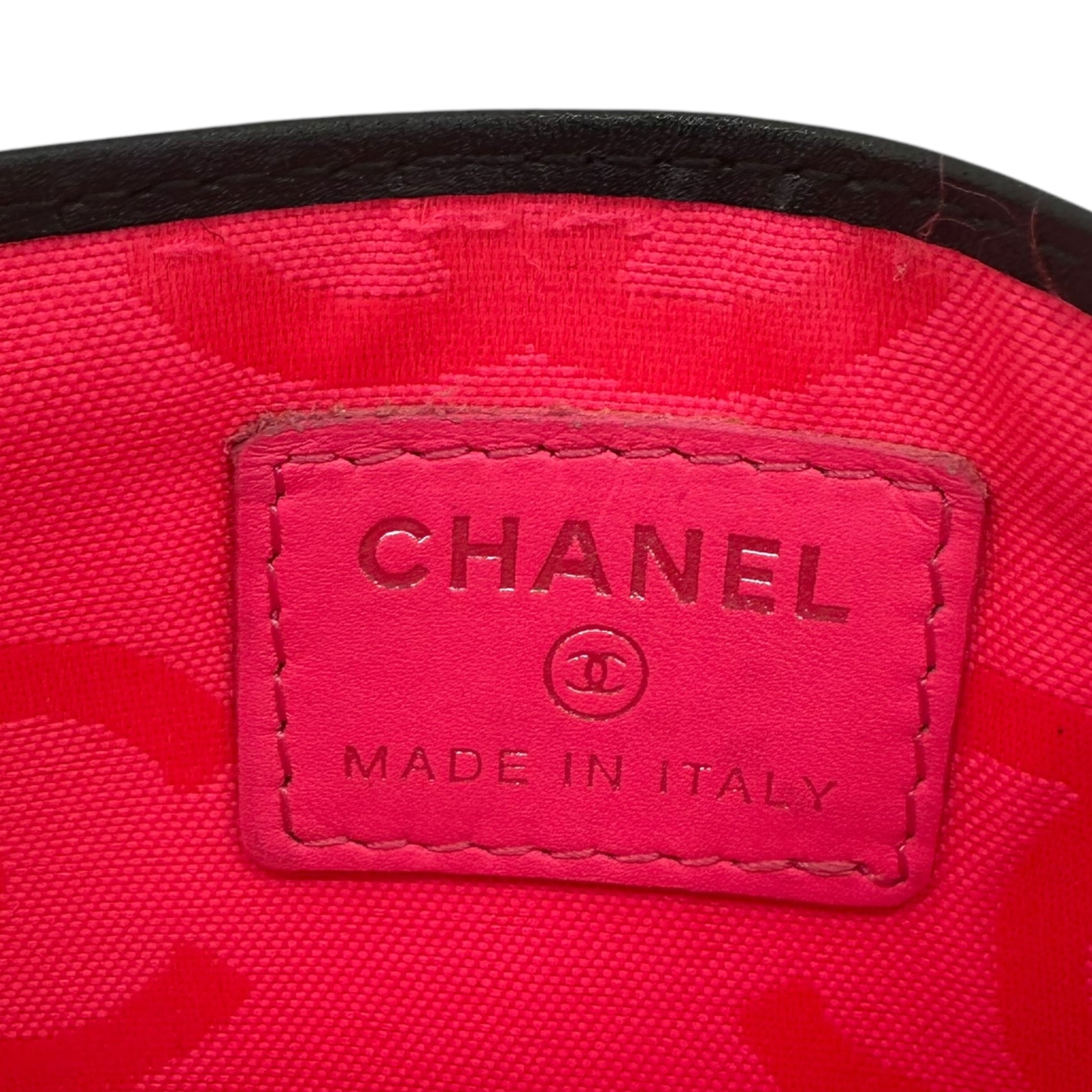 Chanel Black Quilted Leather Card Holder