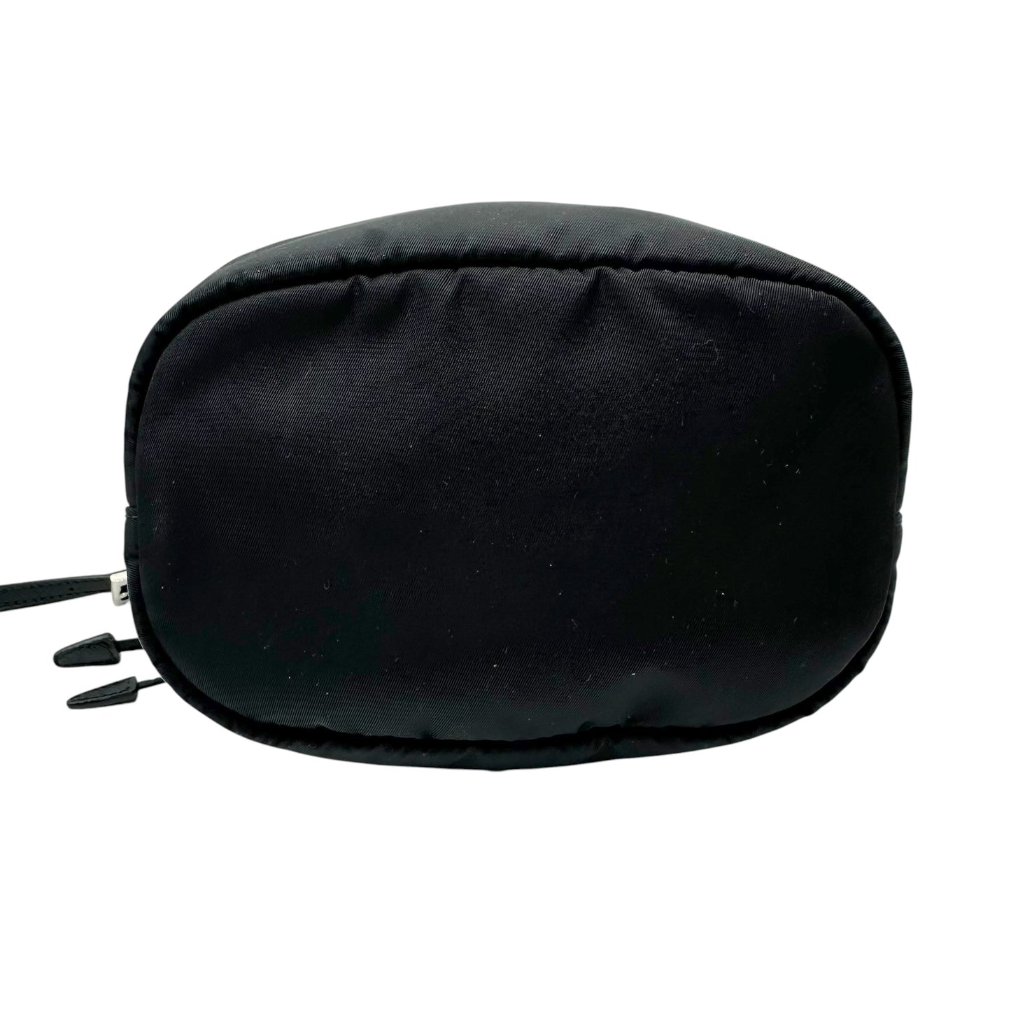 Prada Black Nylon Drawstring Wristlet Clutch Bag