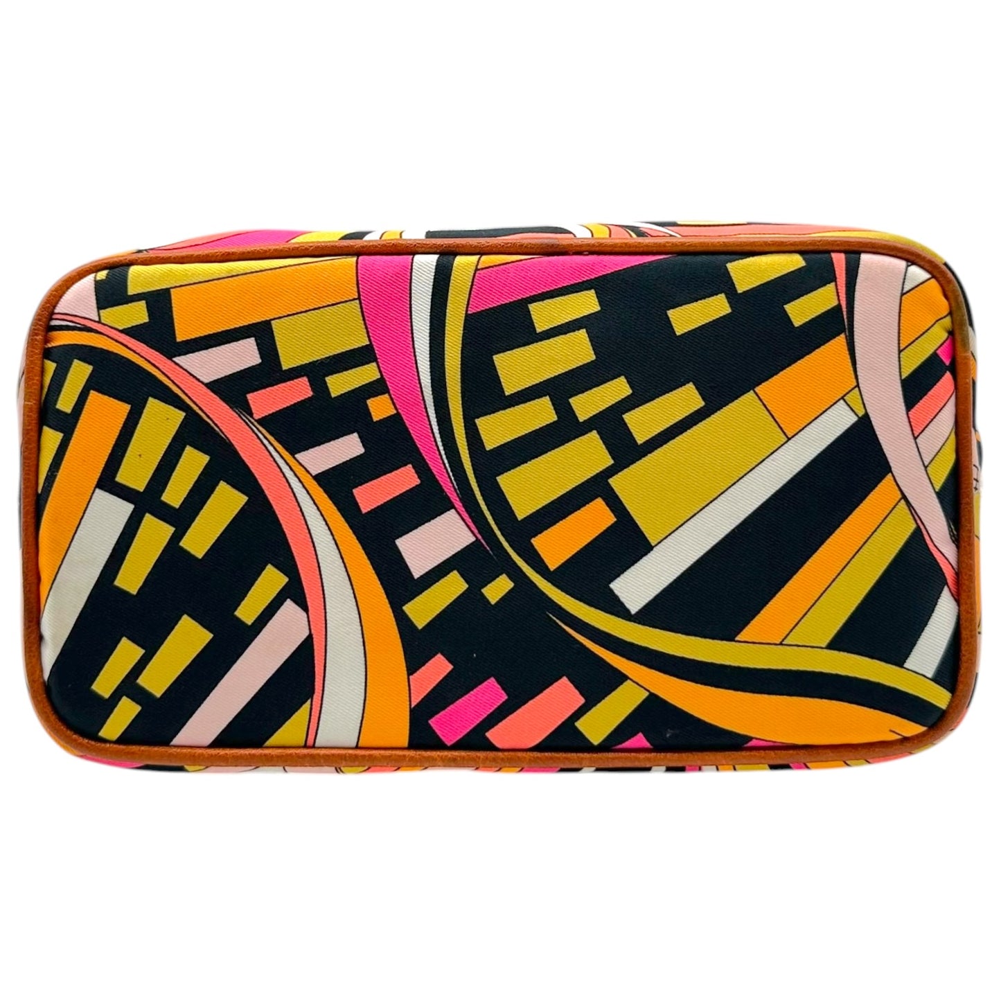 Emilio Pucci Silk Pochette Mini Bag Pink Yellow Black