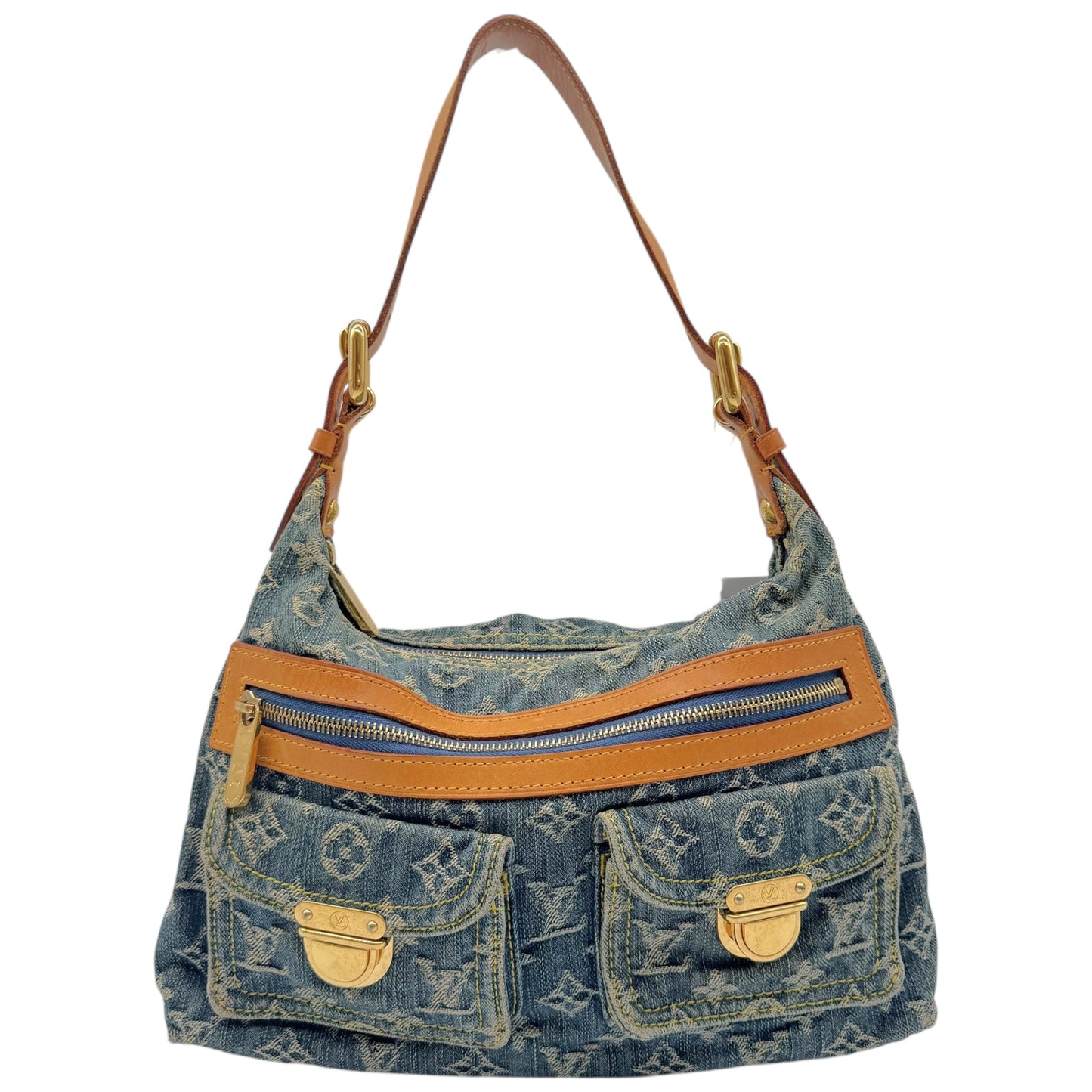 Louis Vuitton Blue Denim Monogram Baggy PM Shoulder Bag - Outfit Repeater
