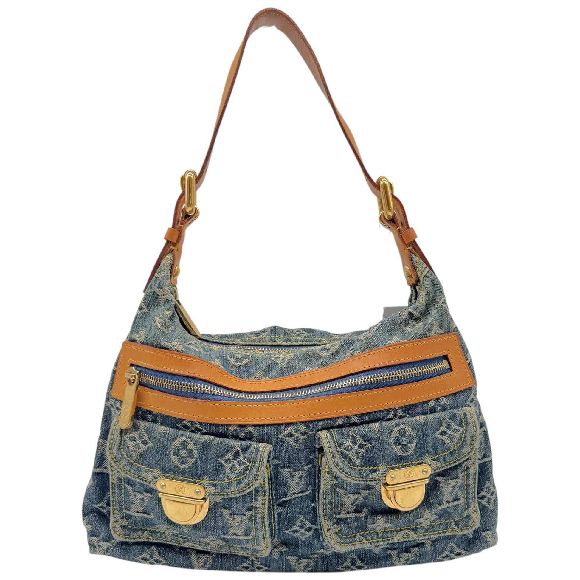 Louis Vuitton Blue Denim Monogram Baggy PM Shoulder Bag - Outfit Repeater