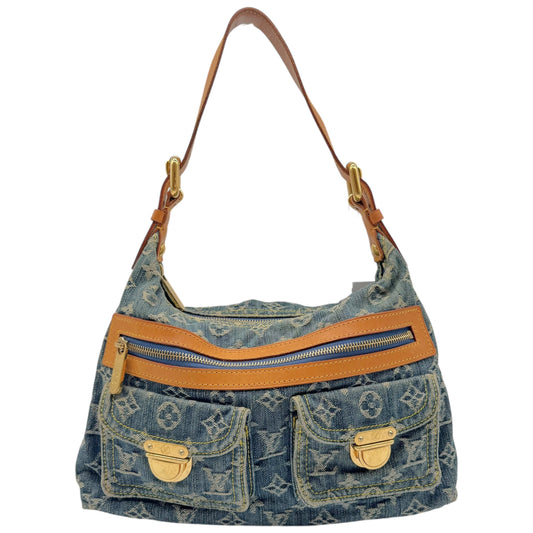 Louis Vuitton Blue Denim Monogram Baggy PM Shoulder Bag - Outfit Repeater