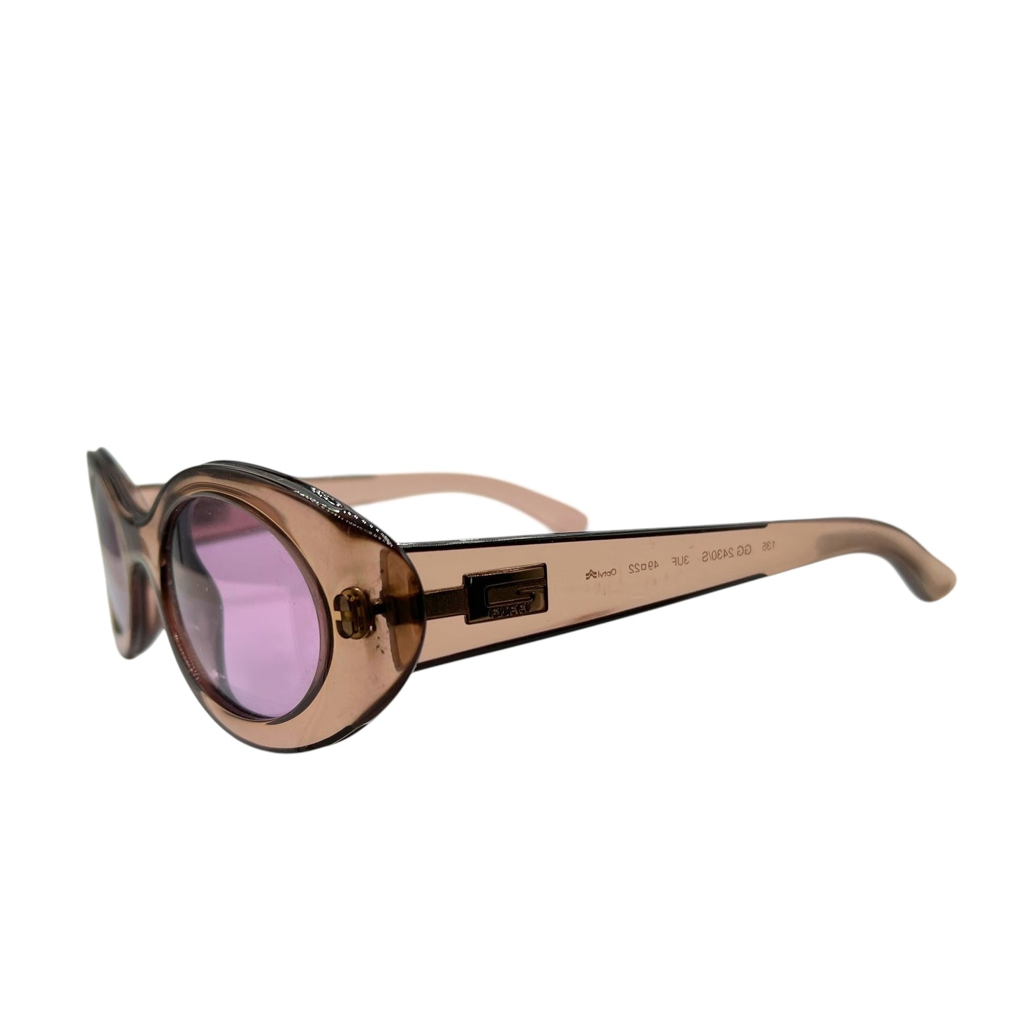 Gucci 2430 90's Purple & Brown Oval Sunglasses