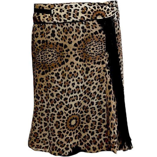 Roberto Cavalli 2006 Leopard Print Silk Wrap Skirt - Outfit Repeater
