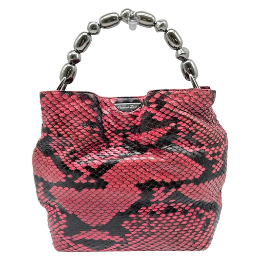 Christian Dior Python Top Handle Handbag Pink Purple