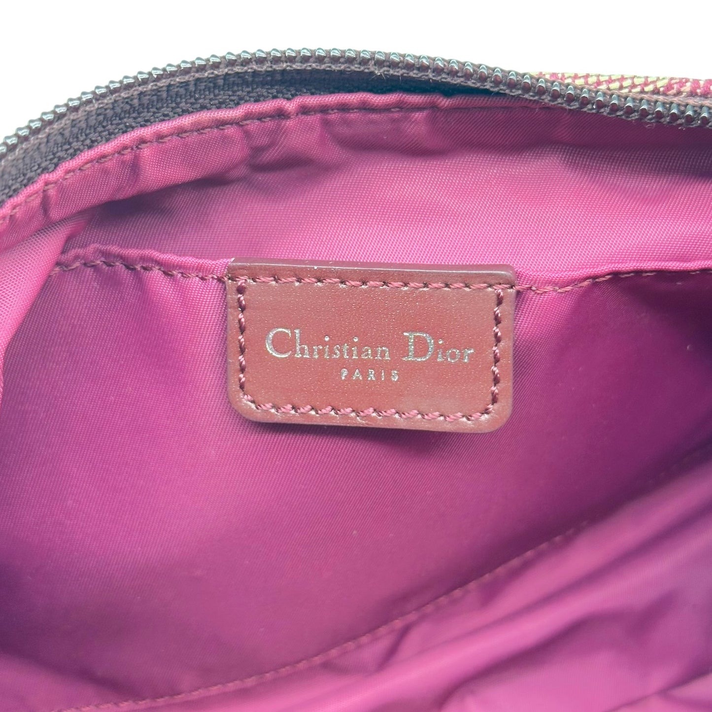 Christian Dior Red Trotter Monogram Shoulder Pochette Bag