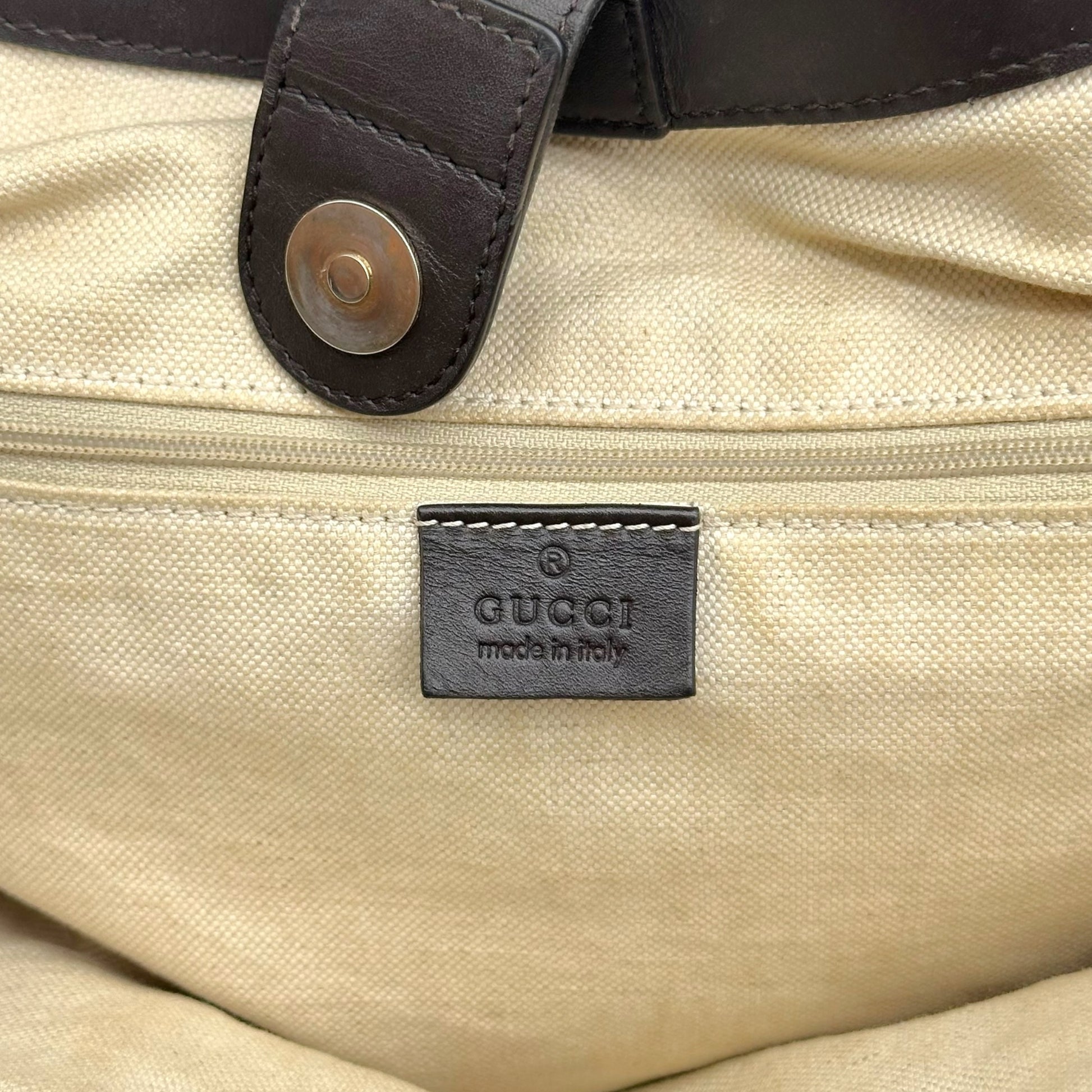 Gucci Tan Monogram Large Sukey Tote Bag