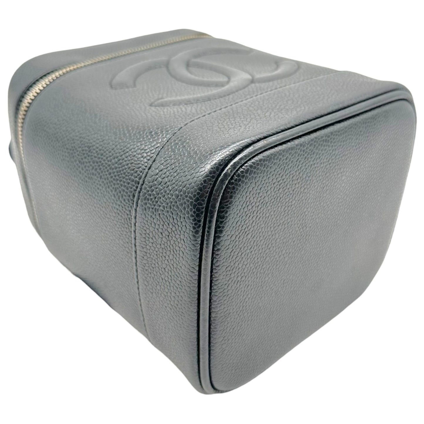 Chanel Black Caviar Leather Vanity Bag