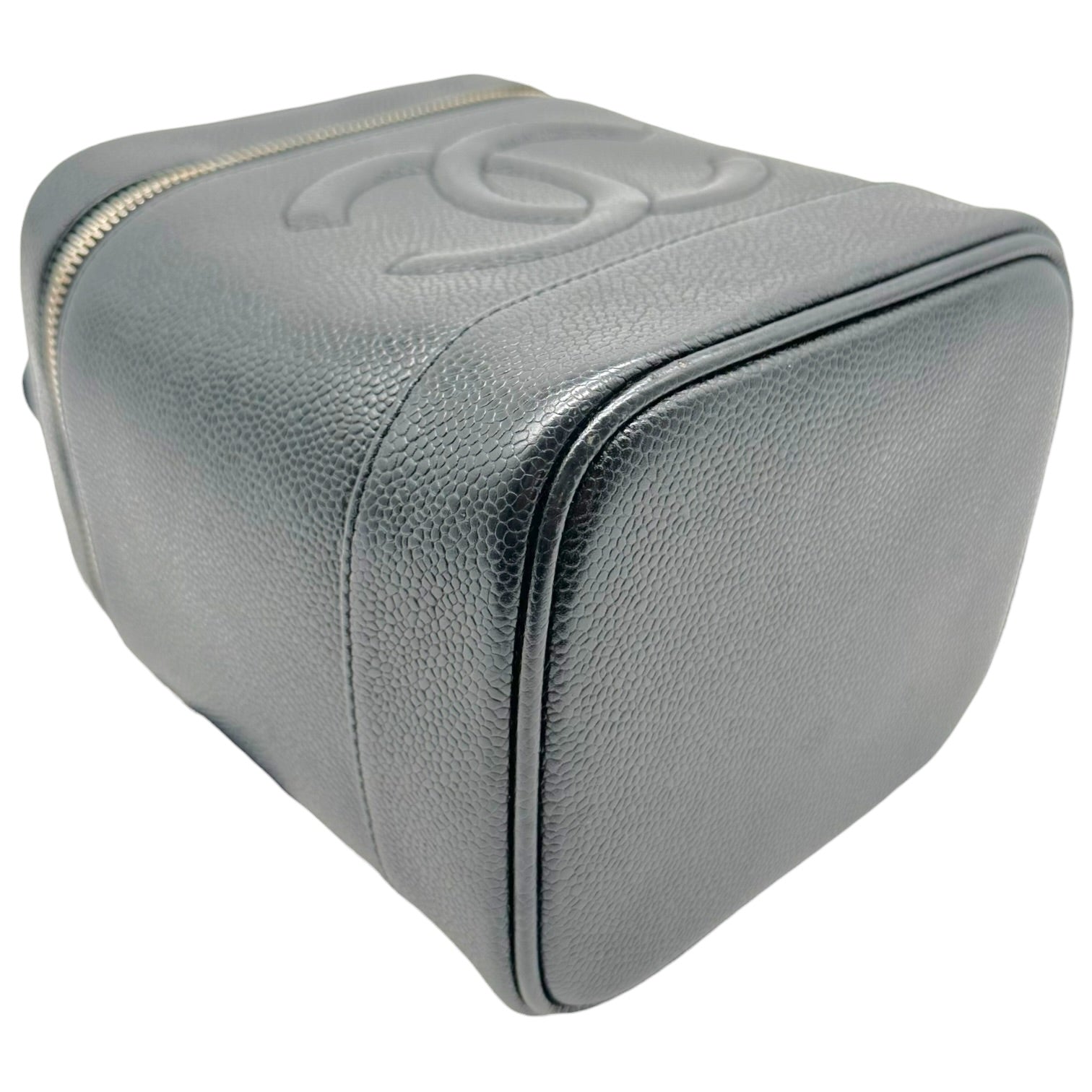 Chanel Black Caviar Leather Vanity Bag