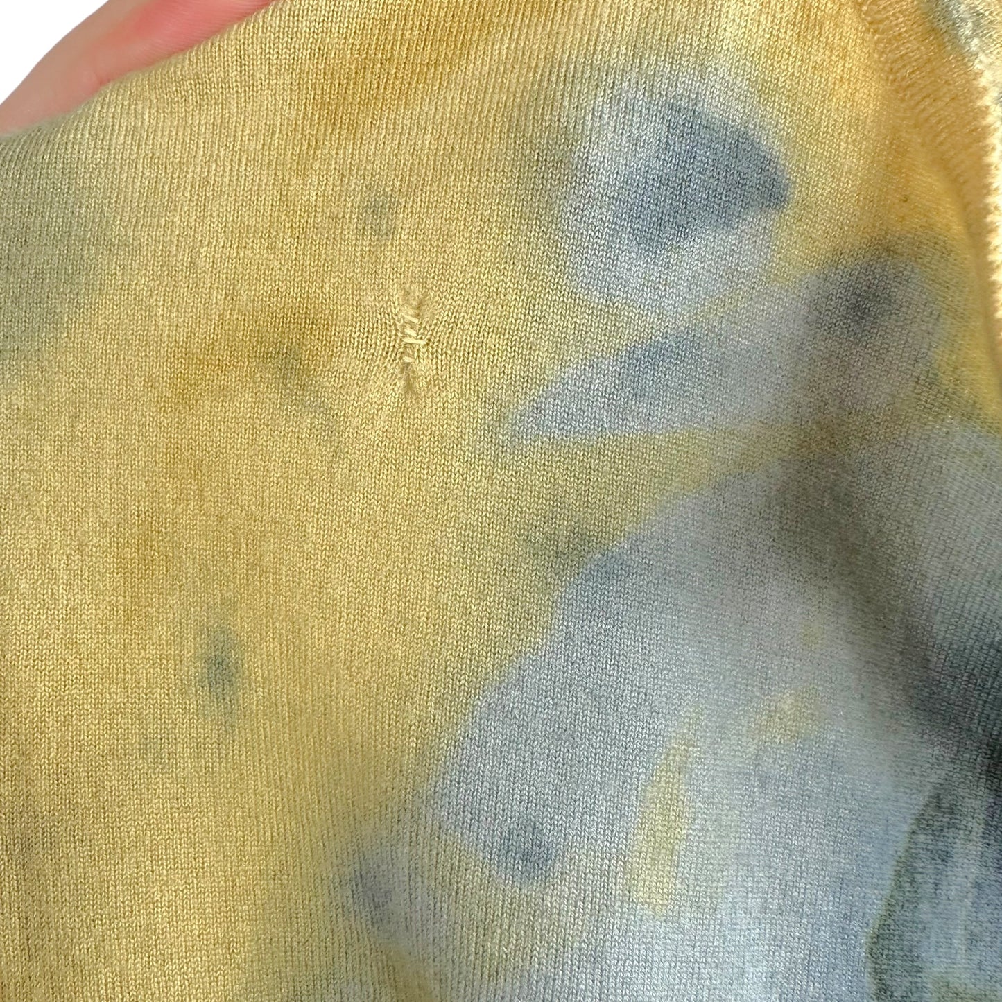 John Galliano Tie-Dye Beaded Cami Cardigan Set Beige Blue