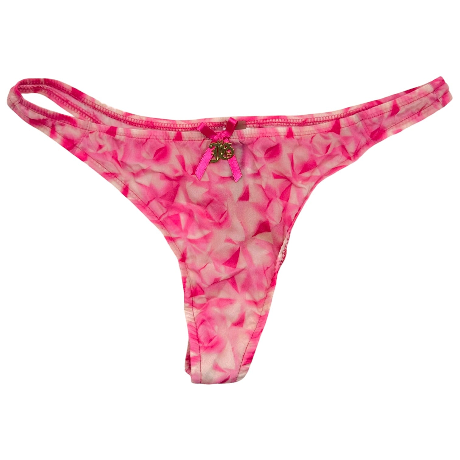 John Galliano Pink Lingerie Bra And Thong Set XS