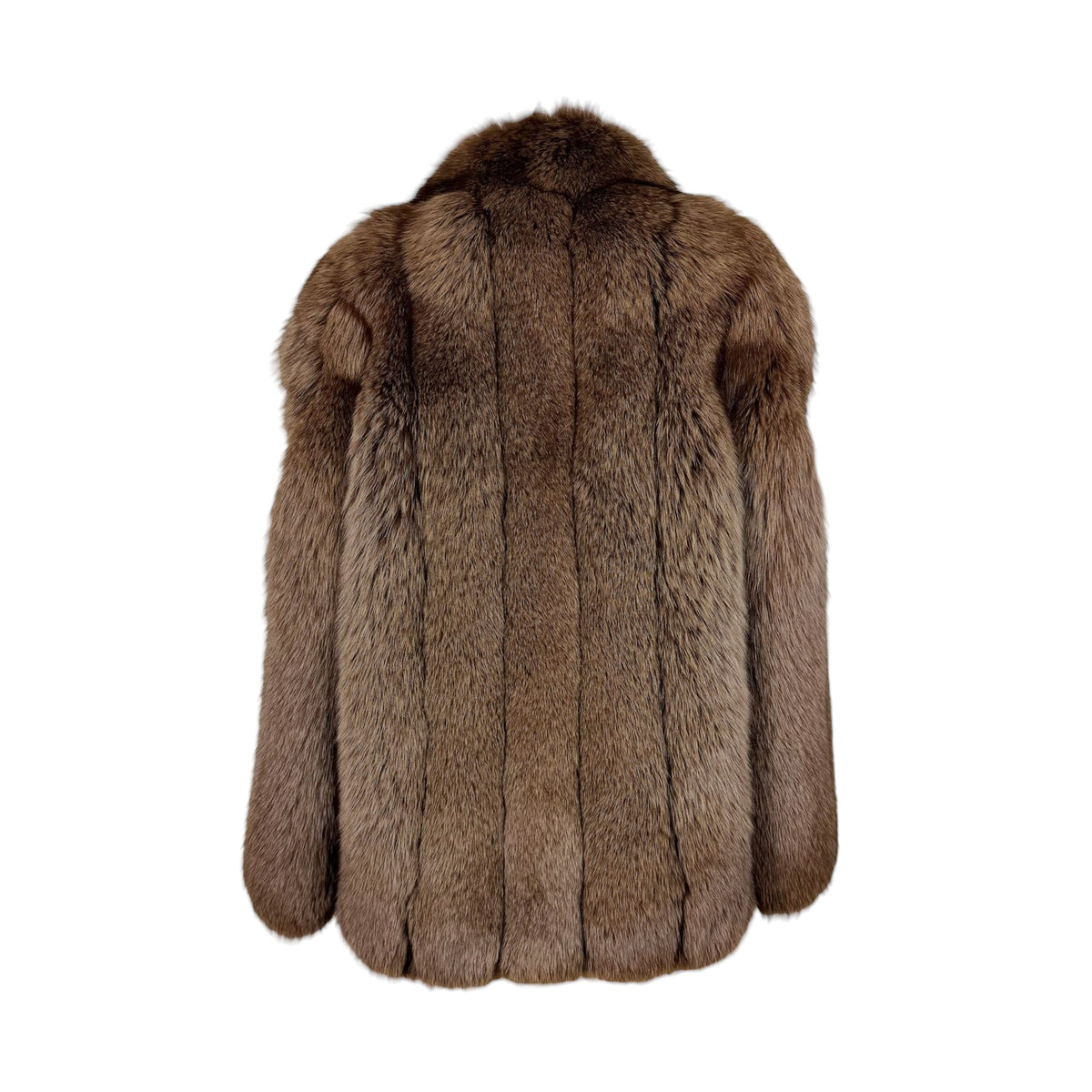 Saga Brown Fox Fur Coat Full-Length 1990s Vintage