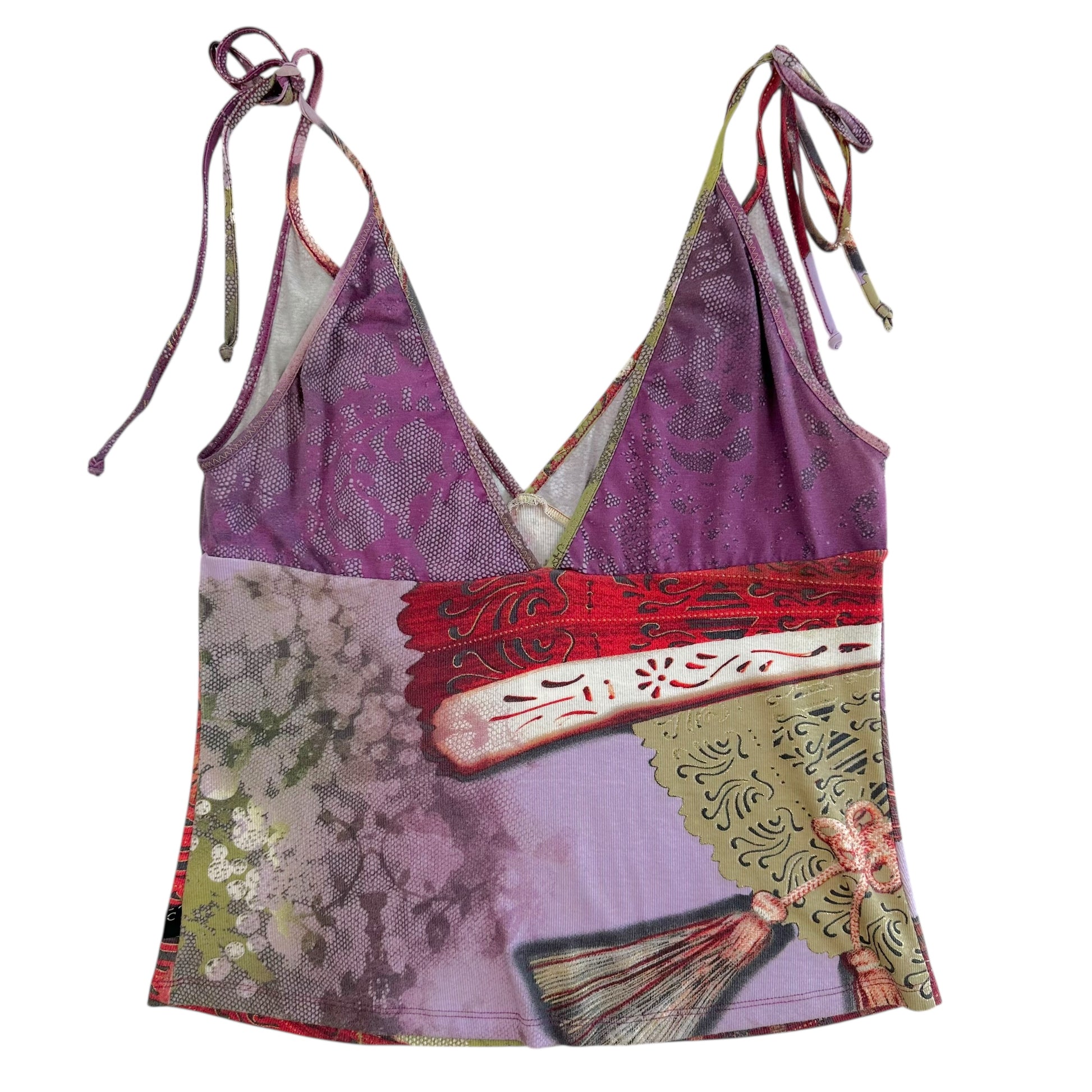 Just Cavalli Roberto Cavalli Multicolor Printed Tie Strap Cami - Outfit Repeater