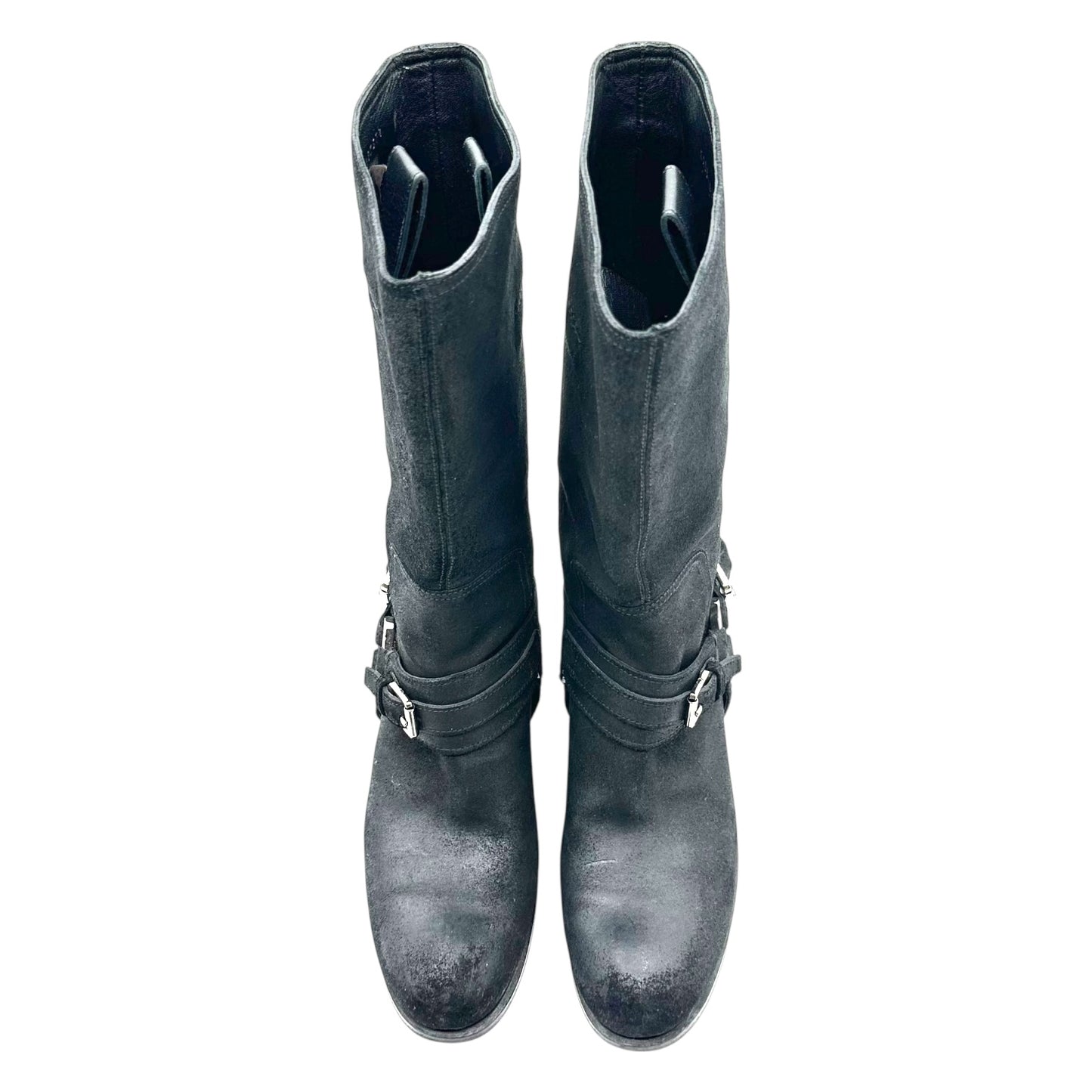 Christian Dior Black Leather Moto Boots