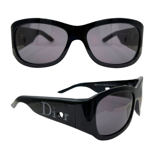 Christian Dior LovinglyDior2 Black Oversized Rectangle Suglasses