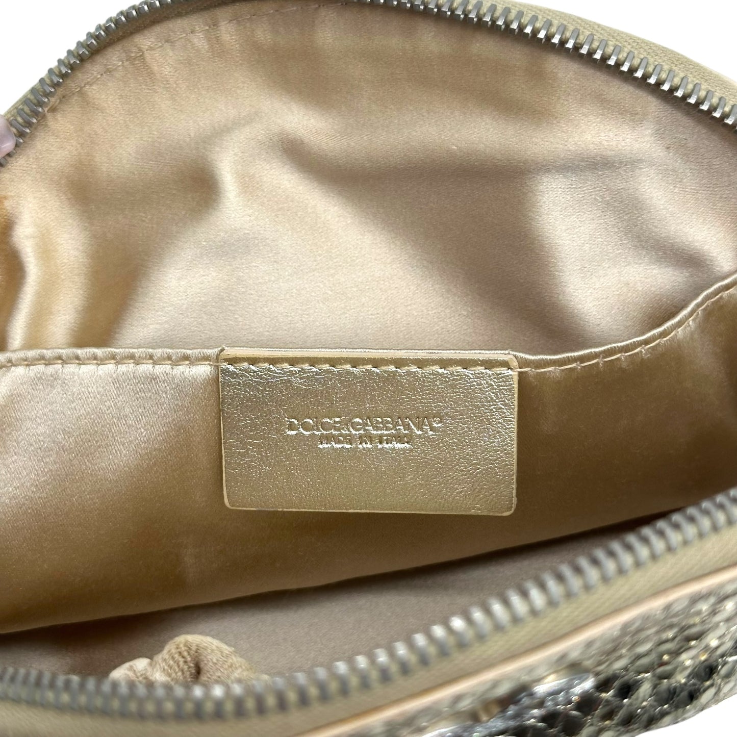 Dolce & Gabbana Gold Python Cosmetic Pouch