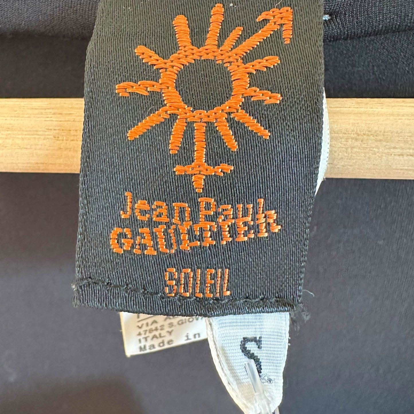 Jean Paul Gaultier Soleil Blue Tropical Print Off-Shoulder Midi Dress