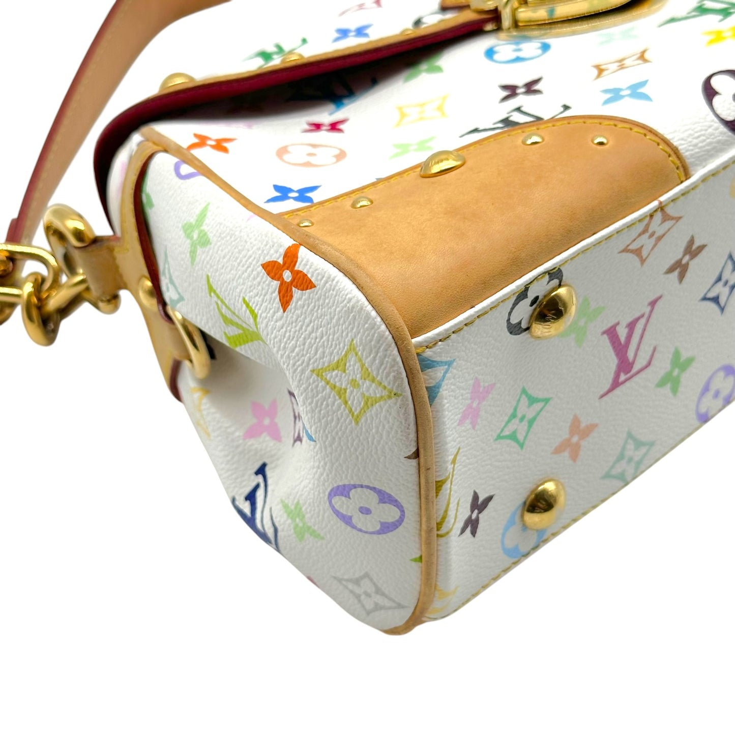Louis Vuitton White Multicolor Murakami Monogram Beverly MM Shoulder Bag