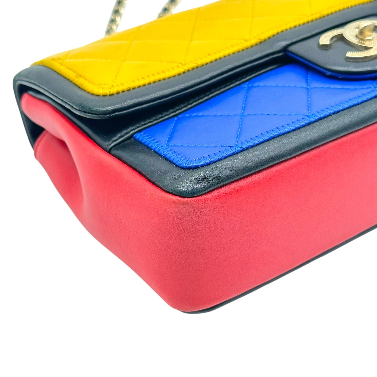 Chanel Primary Tri-Color Mondrian Matelasse Medium Flap Bag 2013-14