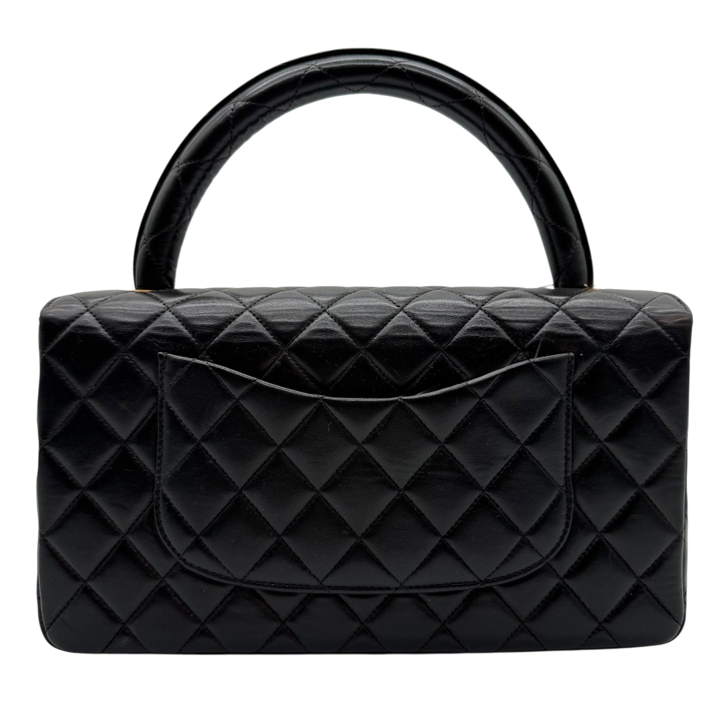 Chanel Black Matelasse Lambskin Kelly Top-Handle Parent Bag 1994-1996 - Outfit Repeater