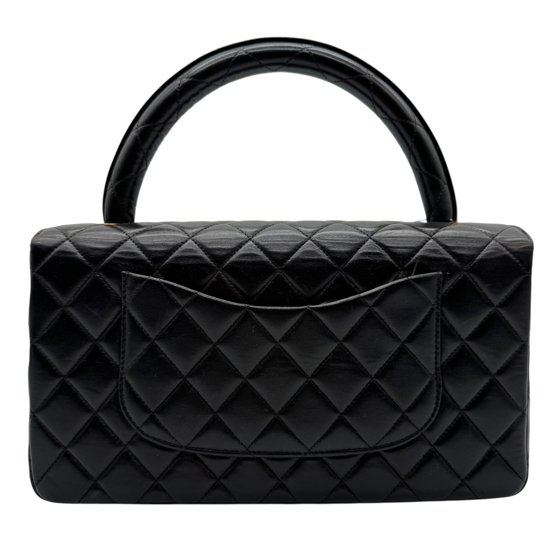 Chanel Black Matelasse Lambskin Kelly Top-Handle Parent Bag 1994-1996 - Outfit Repeater