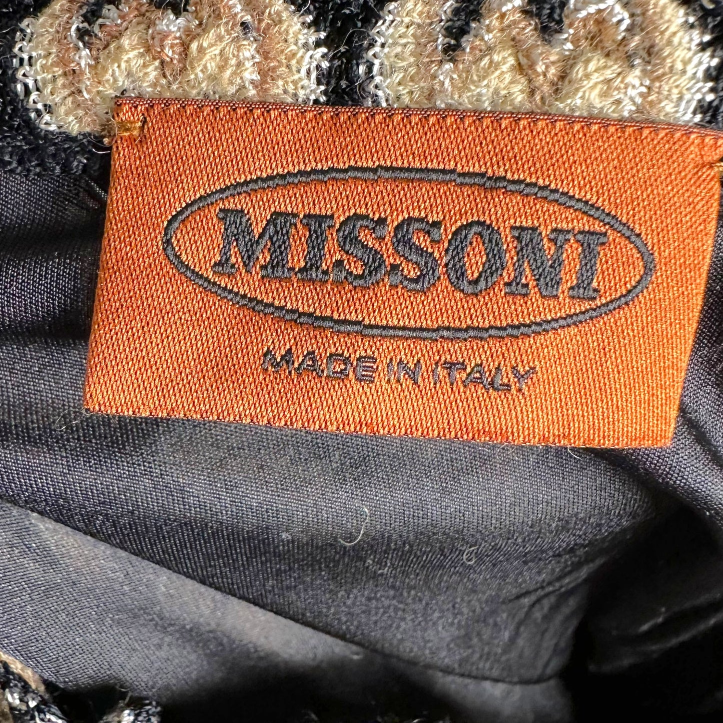 Missoni Black & Beige Knit Asymmetrical Top & Skirt Set