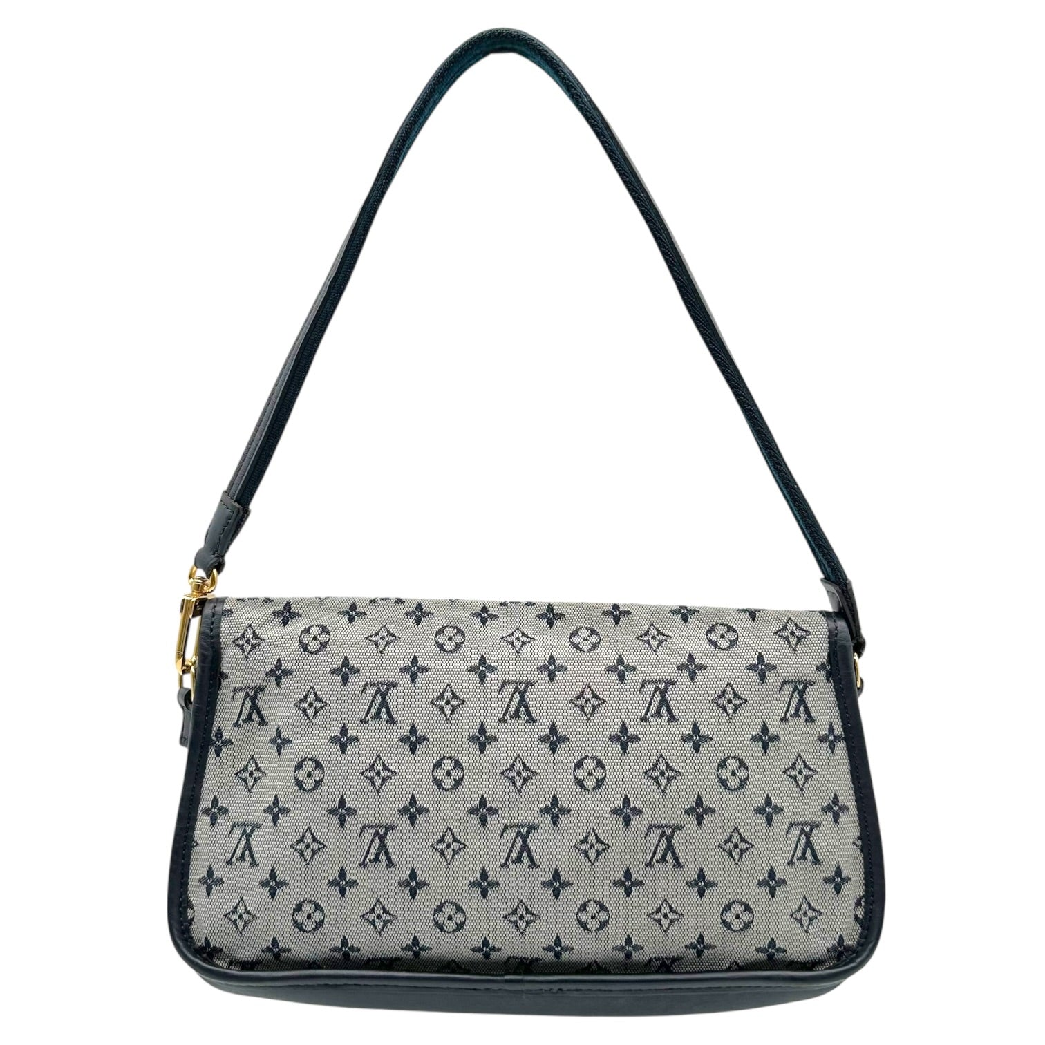 Louis Vuitton Mini Pochette Bag Navy Blue Monogram