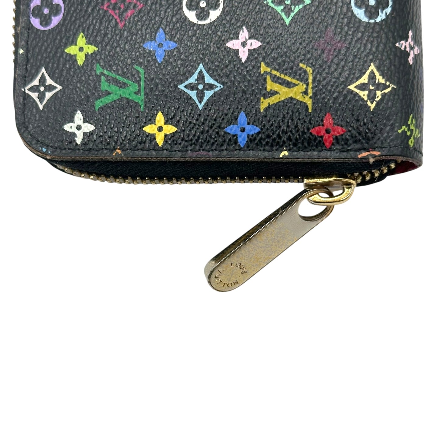 Louis Vuitton Black Murakami Multicolor Zippy Long Wallet
