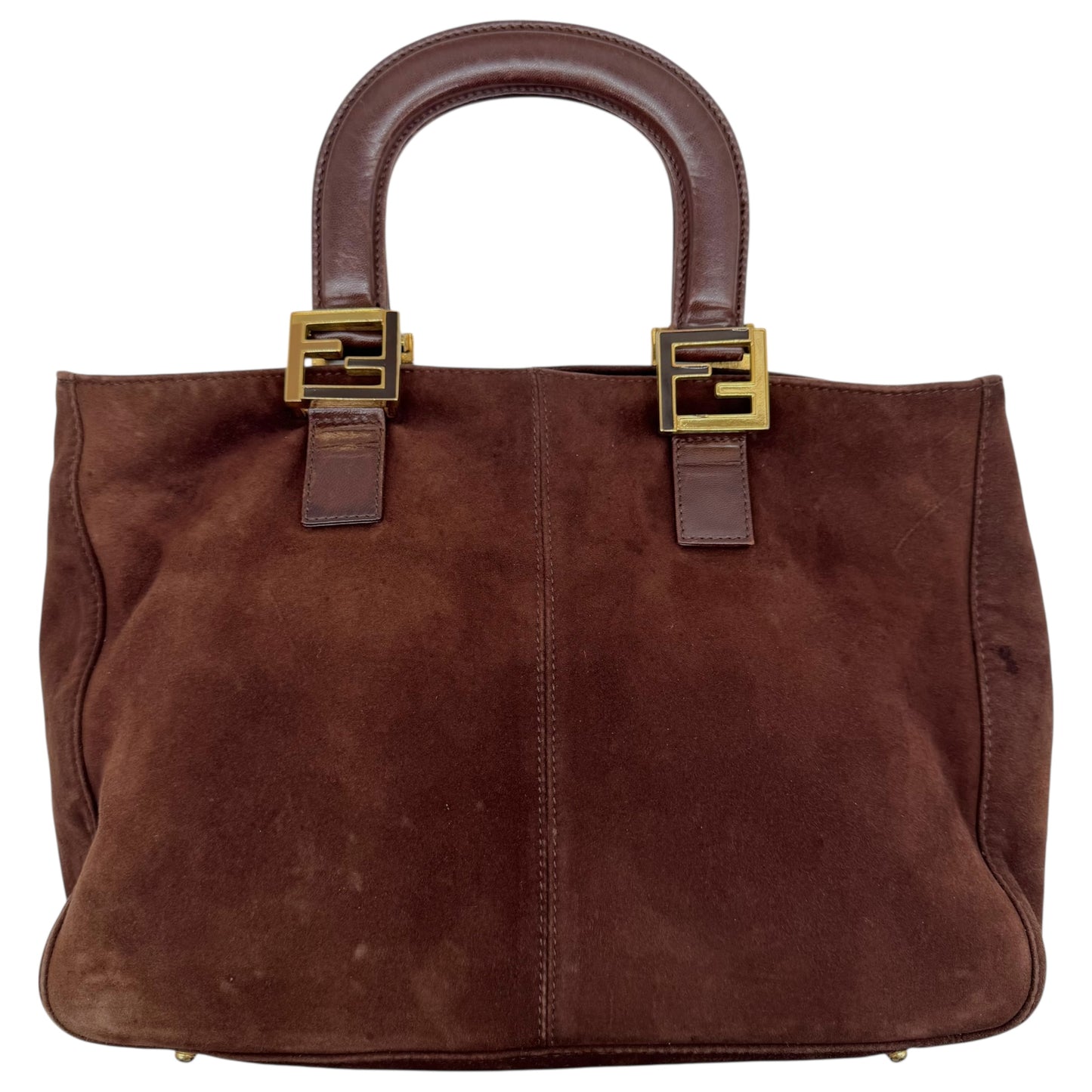 Fendi Brown Suede Mini Tote Bag - Outfit Repeater