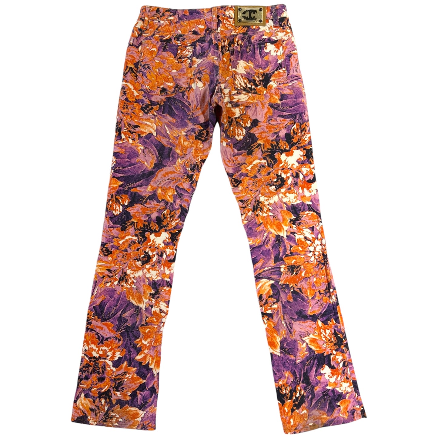 Just Cavalli by Roberto Cavalli Purple & Orange Floral Printe Jeans