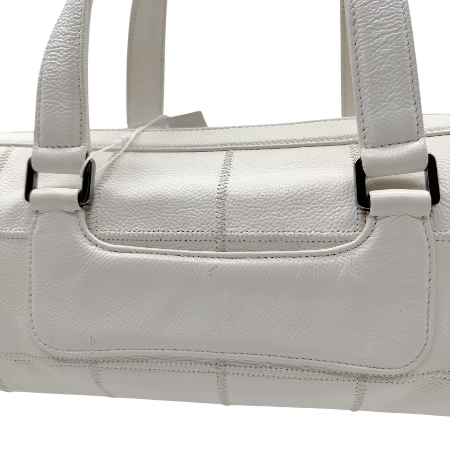 Chanel White Caviar Leather LAX East-West Shoulder Bag 2005-06