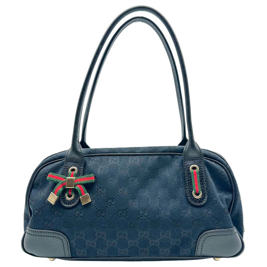 Gucci Black Monogram Canvas East-West Bowler Bag