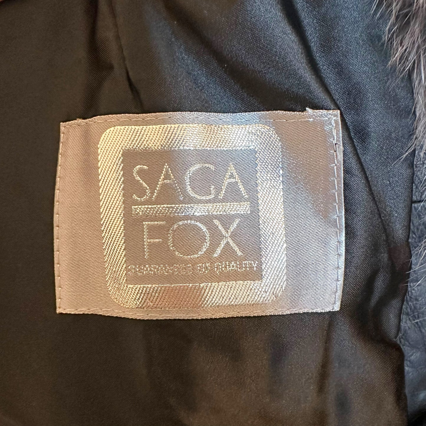 Vintage Saga Dark Gray Fox Fur Coat