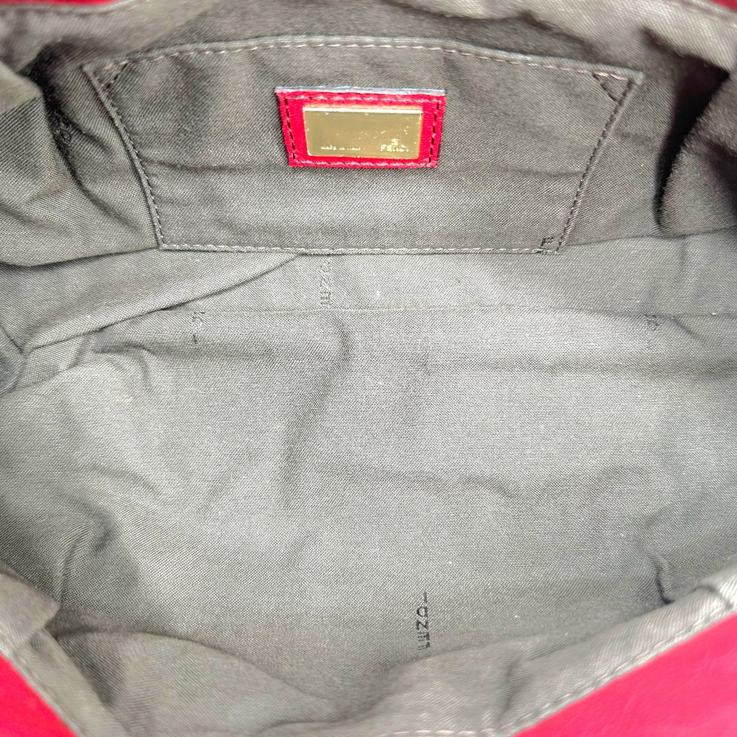 Fendi Burgundy Leather Small Chef Shoulder Bag