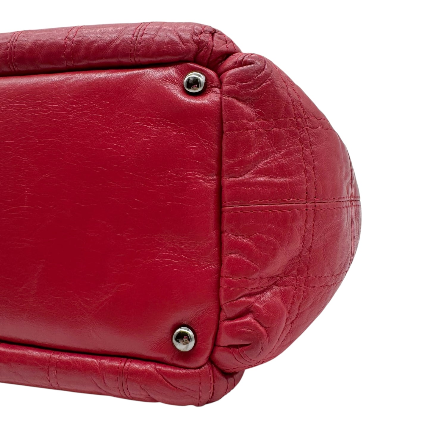 Chanel Red Leather LAX Chocolate Bar Quilted Shoulder Bag 2006-08 - Outfit Repeater