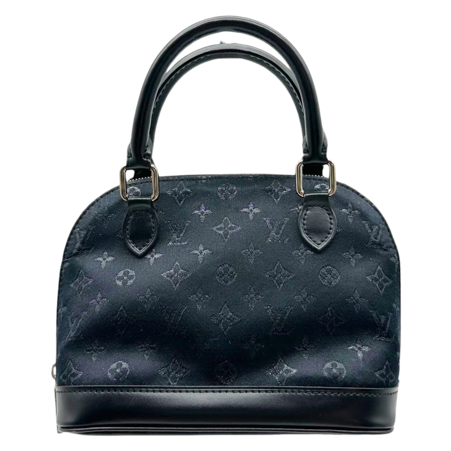 Louis Vuitton Micro Alma Bag Black Satin Monogram