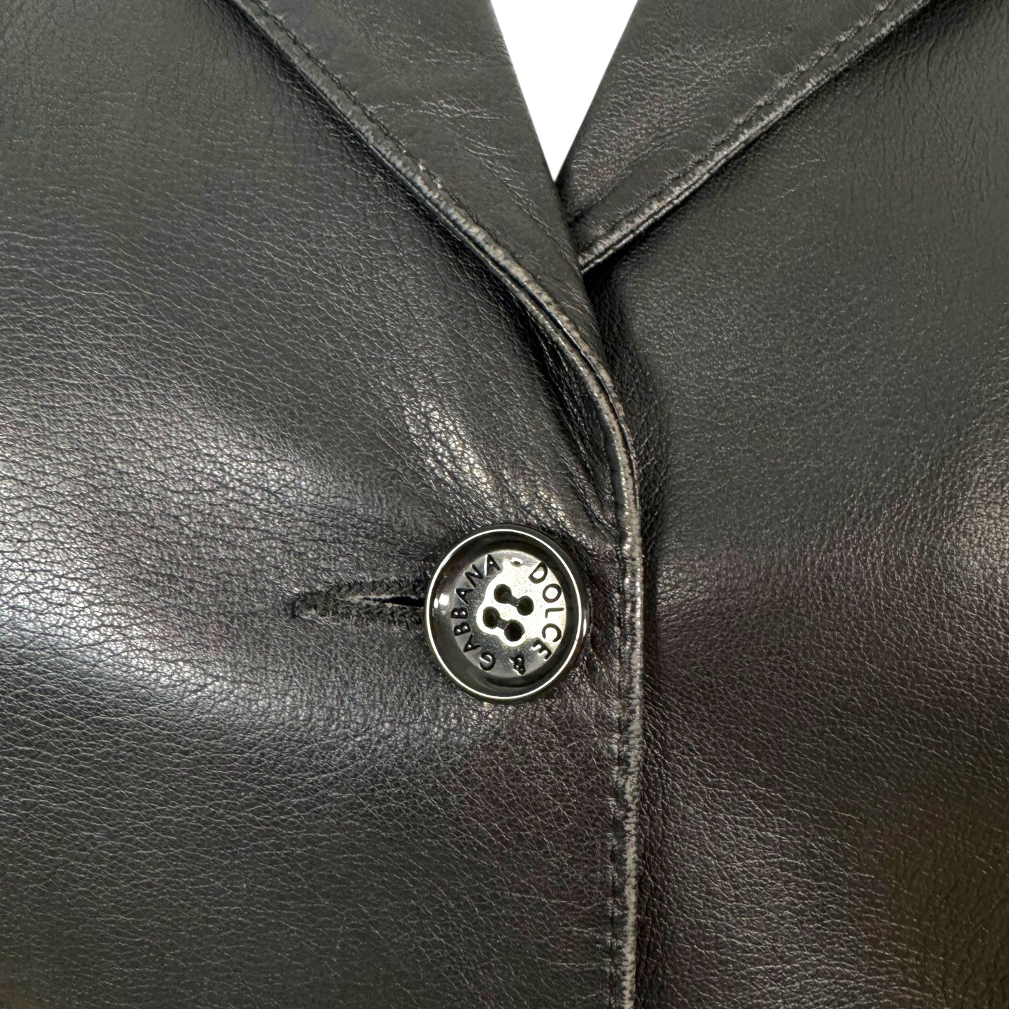 Dolce & Gabbana Black Leather Blazer Jacket - Outfit Repeater