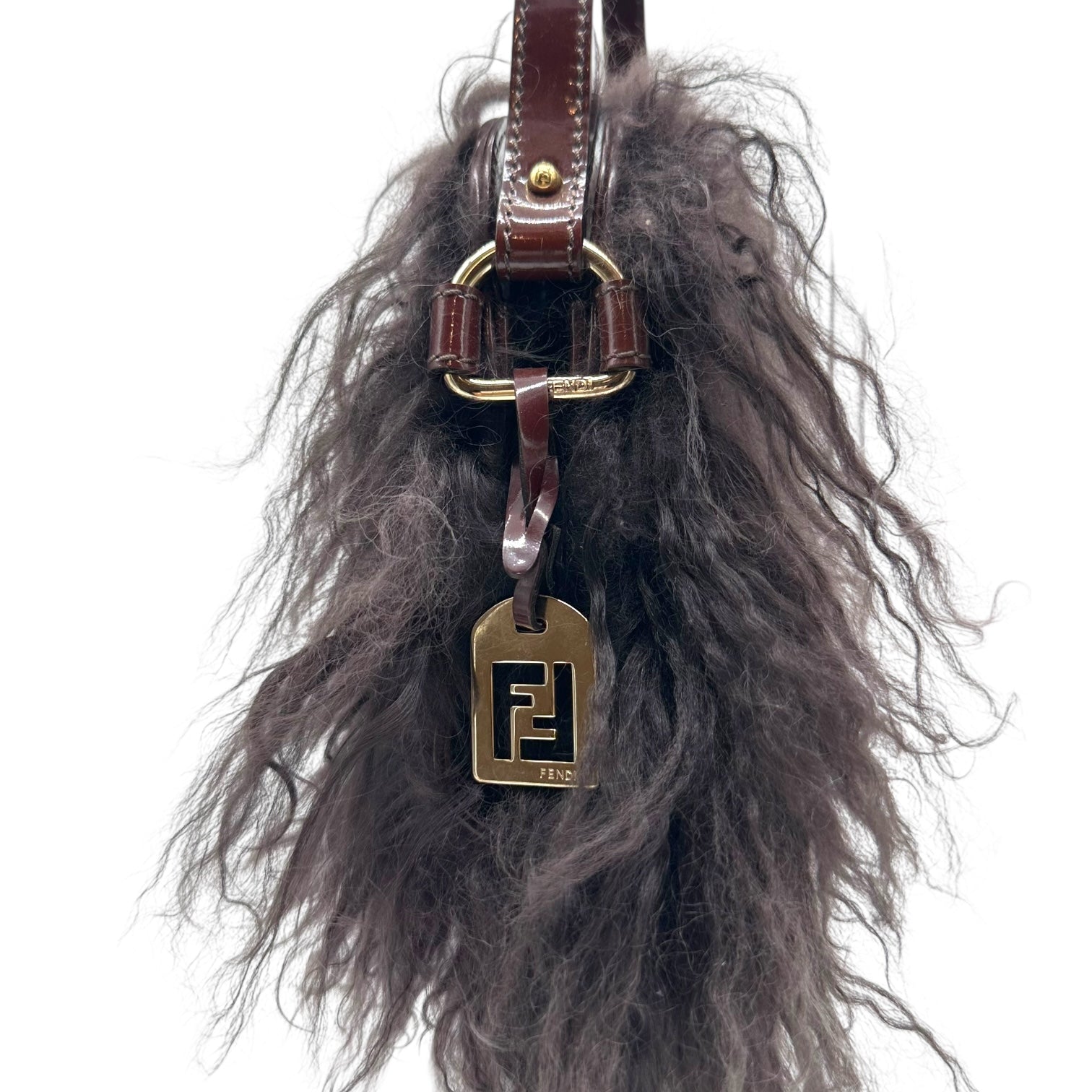 Fendi Brown Mongolian Lamb Fur Shoulder Bag - Outfit Repeater