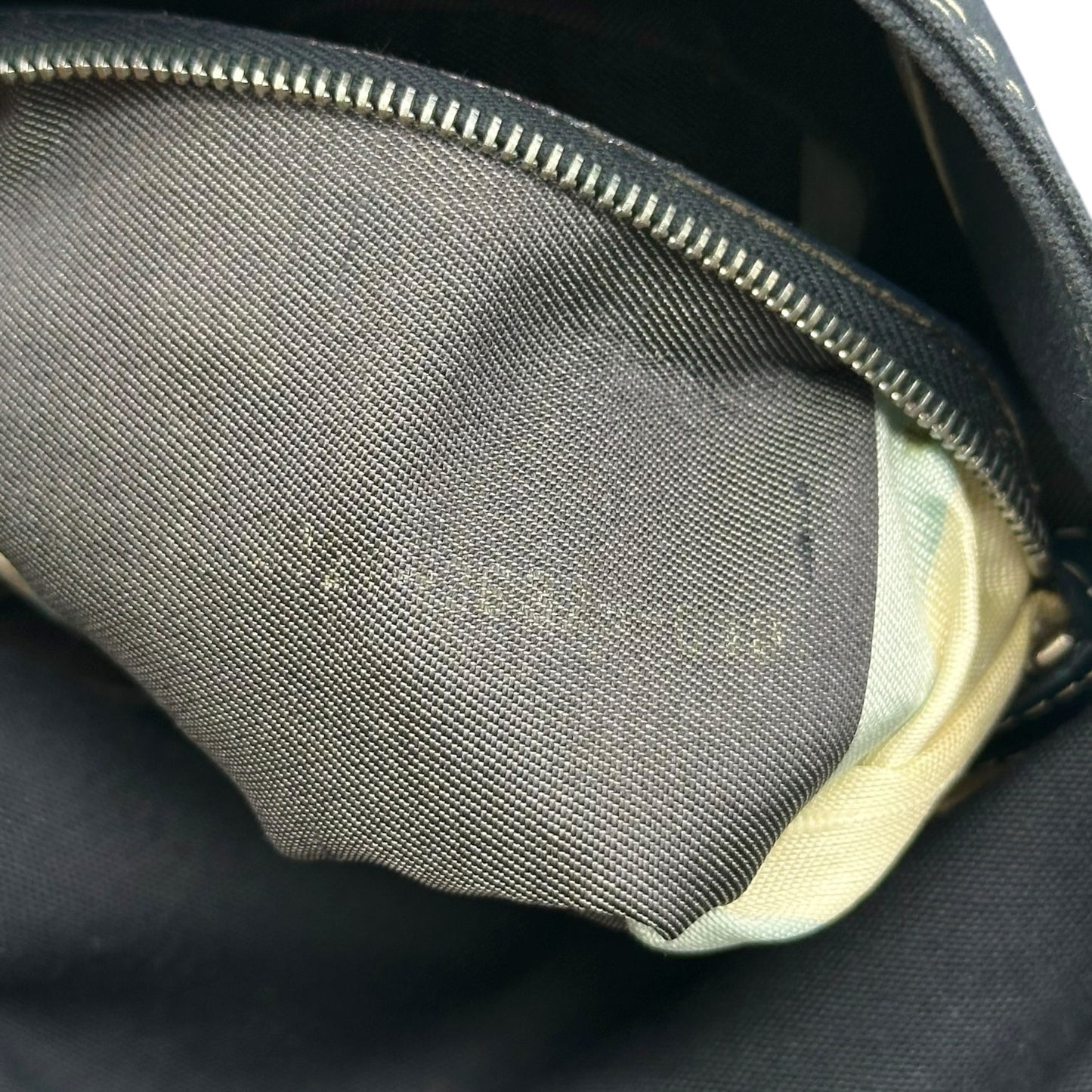 Fendi Navy Blue Canvas Mama Baguette Bag with Enamel Hardware