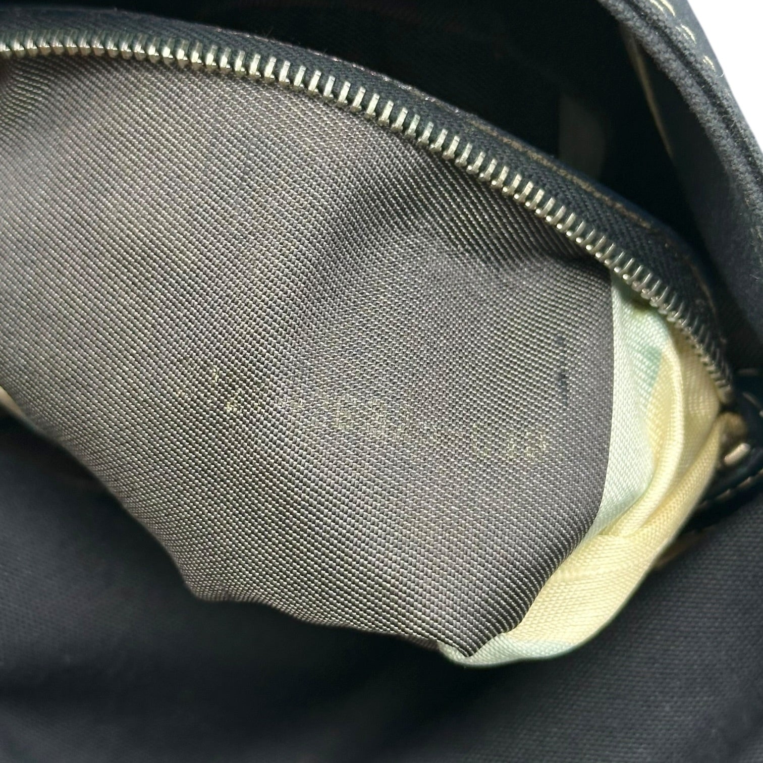 Fendi Navy Blue Canvas Mama Baguette Bag with Enamel Hardware