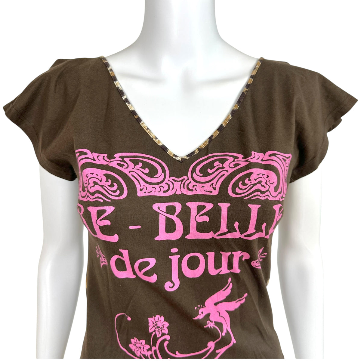 D&G Dolce & Gabbana S/S 2003 'Re-Belle Du Jour' Pink & Leopard T-Shirt