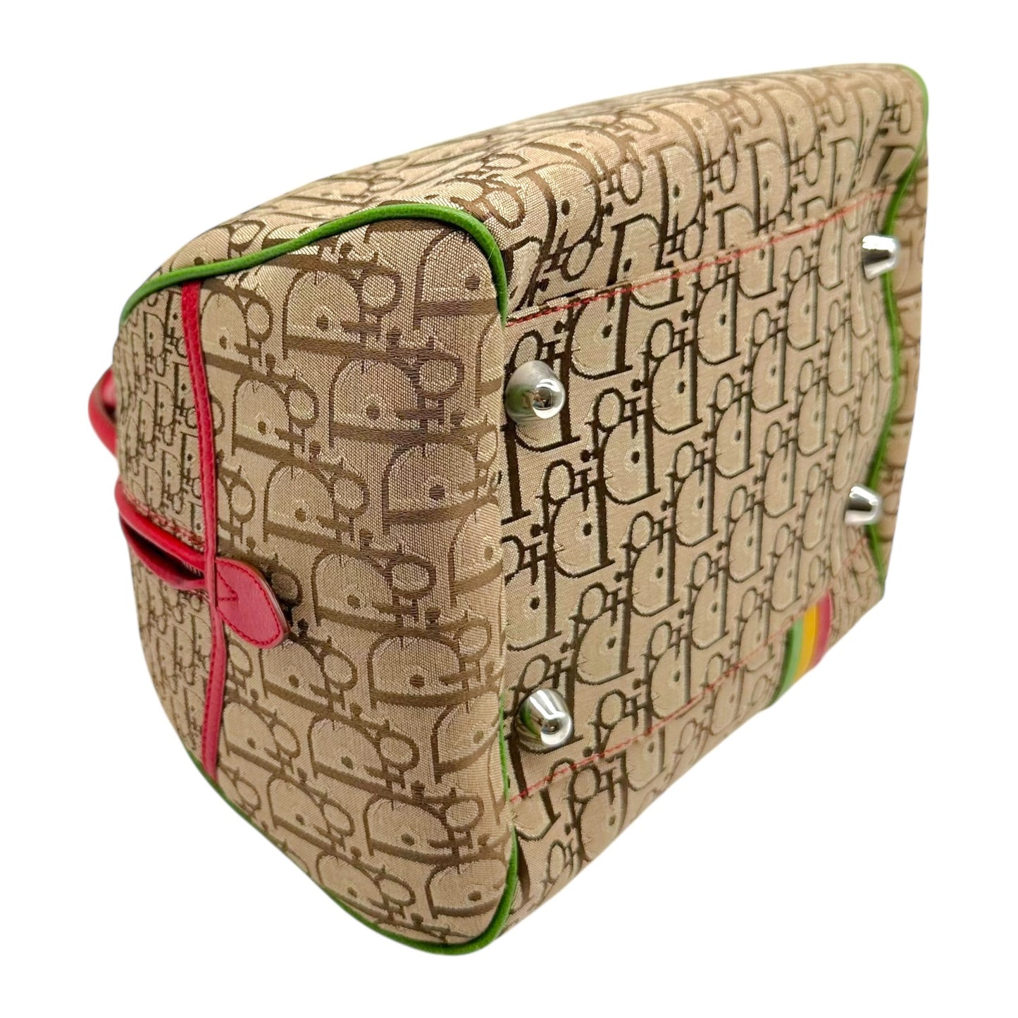Christian Dior Bowler Bag Beige Trotter Monogram