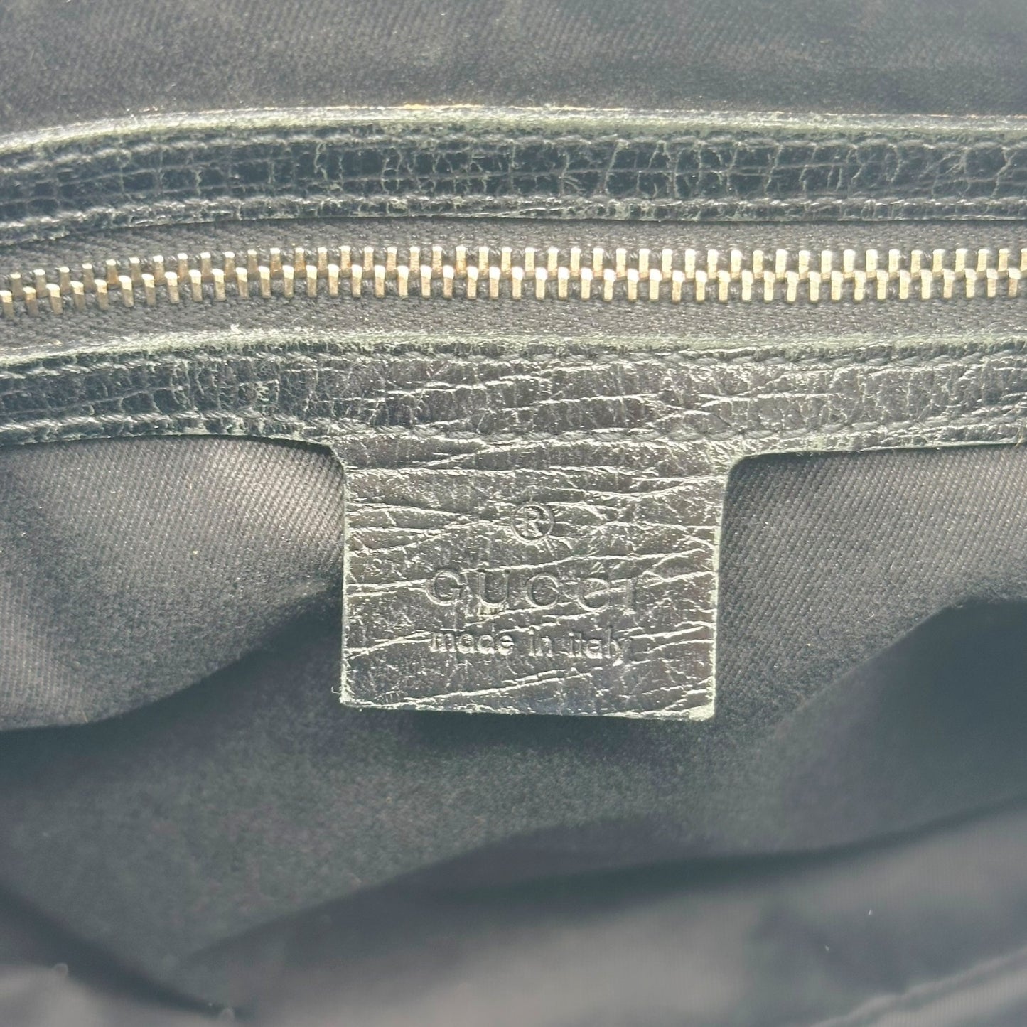Gucci Black Monogram Canvas Horsebit Shoulder Bag