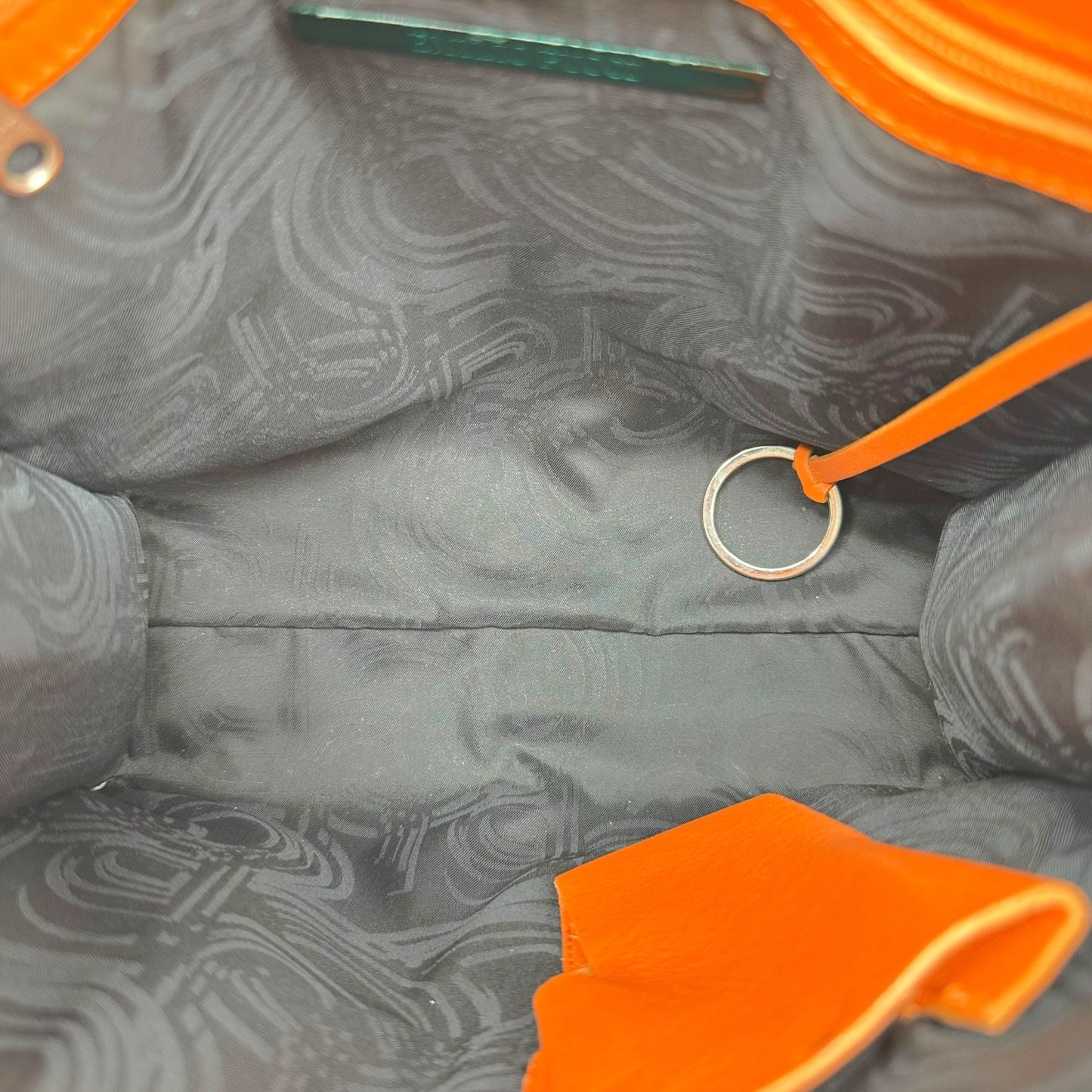 Emilio Pucci Orange & Multicolor Printed Silk Mini Tote Handbag