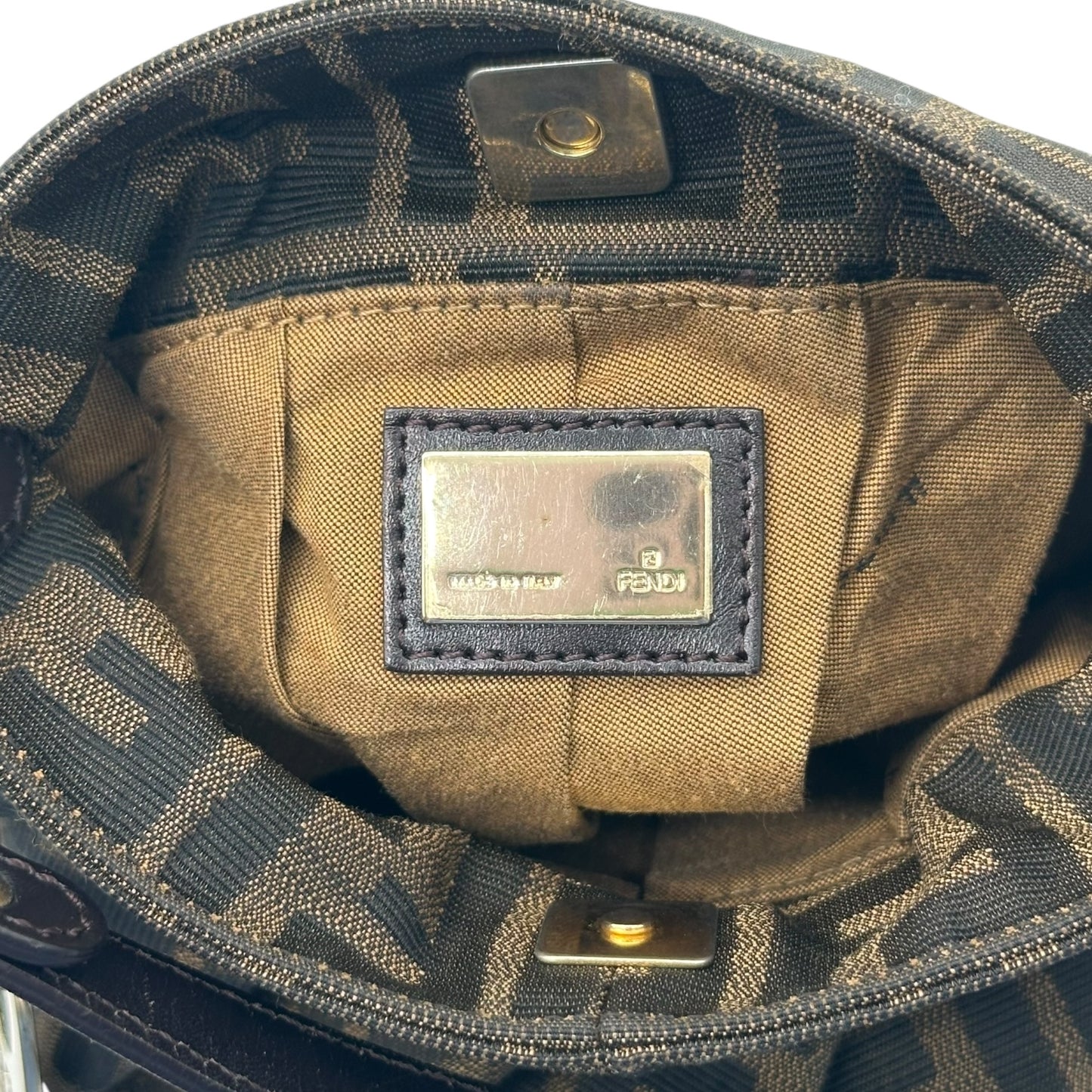 Fendi Brown Zucca Monogram Micro Chef Bag - Outfit Repeater