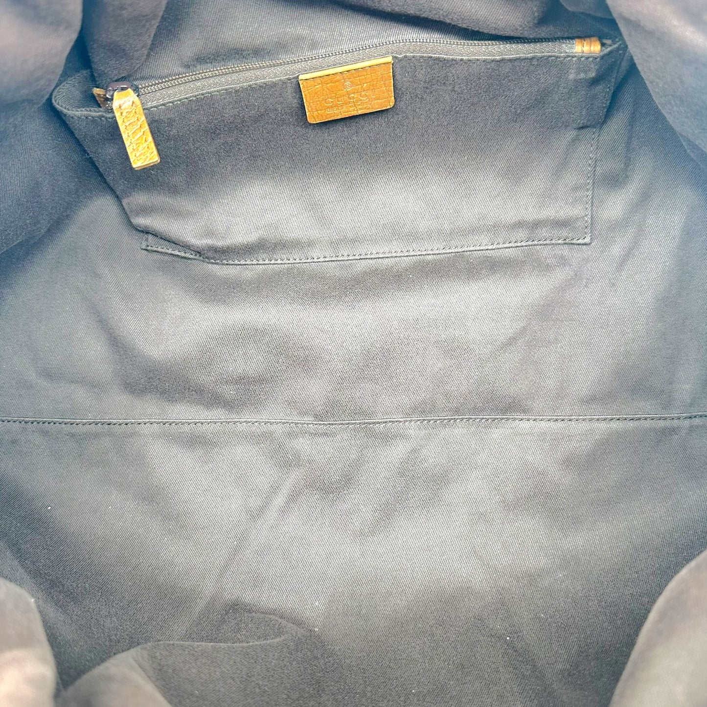Gucci Tan Monogram Ruched Handbag